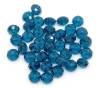 Image de Perles Cristales en Verre Plat-Rond Bleu Paon Transparent à Facettes 8mm Dia, Taille de Trou: 1mm, 70 Pcs