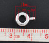 Bild von Versilbert Element Perlen Für European Armband, 11x8mm,verkauft eine Packung mit 100 Stücke