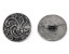 Bild von 30 Stück Zinklegierung Metall Ösenknöpfe Einzeln Loch Antiksilber Rund Blumen 20mm D.