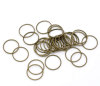 Picture of 0.8mm Brass Closed Soldered Jump Rings Findings Round Antique Bronze 16mm Dia., 100 PCs                                                                                                                                                                       