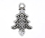 Imagen de Colgantes Aleación del Metal Del Zinc de Árbol de Navidad Plata Antigua Rhinestone 21.0mm x 14.0mm, 50 Unidades 