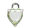 Immagine di Acrilato Charms Cuore Verde Chiaro 12mm x 8mm , 30 Pz
