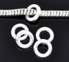Bild von Versilbert geschlossen Ösen Binderinge 8mm D., 100 Stücke