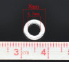 Bild von Versilbert geschlossen Ösen Binderinge 8mm D., 100 Stücke
