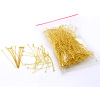 Picture of Brass Ball Head Pins Gold Plated 45mm(1 6/8") long, 0.7mm (21 gauge), 300 PCs                                                                                                                                                                                 