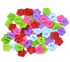 Picture of Resin Sewing Buttons Scrapbooking 2 Holes Flower Mixed 14mm x14mm( 4/8" x 4/8"), 200 PCs