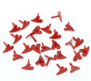Picture of Alloy Metal Pastel Brads Scrapbooking Heart Red 12mm x11mm( 4/8" x 3/8"), 100 PCs