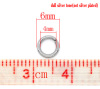 Picture of 500 PCs 6mm Dia., 1mm(18 gauge) 304 Stainless Steel Open Jump Rings Findings For Jewelry Making Silver Tone Round