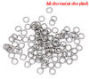 Picture of 500 PCs 6mm Dia., 1mm(18 gauge) 304 Stainless Steel Open Jump Rings Findings For Jewelry Making Silver Tone Round