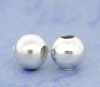 Imagen de Cuentas Espaciador Zamak Bola,Chapado en plata 6mm Diámetro, Agujero: acerca de 2.2mm, 200 Unidades