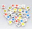 Picture of Acrylic Bubblegum Beads Cube At Random Mixed Heart Carved About 7mm x 7mm, Hole: Approx 3.8mm, 300 PCs