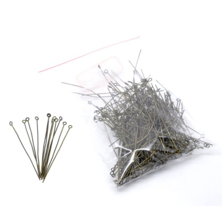 200 PCs Iron Based Alloy Pins Antique Bronze 62mm long, 0.8mm