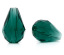 Picture of Crystal Glass Loose Beads Teardrop Malachite Green Transparent Faceted About 14mm x 10mm, Hole: Approx 1.3mm, 30 PCs