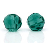 Picture of Crystal Glass Loose Beads Ball Malachite Green Faceted Transparent About 4mm Dia, Hole: Approx 1mm, 200 PCs