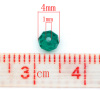 Picture of Crystal Glass Loose Beads Ball Malachite Green Faceted Transparent About 4mm Dia, Hole: Approx 1mm, 200 PCs