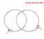 Picture of Zinc Based Alloy Wine Glass Charm Hoops Circle Ring Silver Tone 25mm x 20mm(1"x 6/8"), 200 PCs