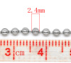 Изображение Цепочки из гладких шаров 2.4mm диаметр Серебряный Тон,проданные 10M