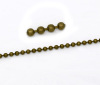 Изображение Цепочки из гладких шаров 2.4mm диаметр Античная Бронза,проданные 10M