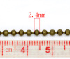 Изображение Цепочки из гладких шаров 2.4mm диаметр Античная Бронза,проданные 10M