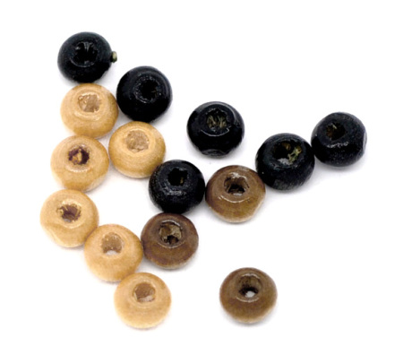 Natural Wood Spacer Beads Rondelle Round At Random Mixed 5mm x 3mm - 4mm x 3mm, Hole: Approx 1.5mm, 3000 PCs