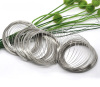Picture of Silver Tone Memory Beading Wire for Bracelet 65mm-70mm Dia., sold per packet of 200 loops