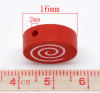 Picture of Wood Spacer Beads Round At Random Mixed Cute Lollipops Pattern About 16mm Dia, Hole: Approx 2mm, 100 PCs