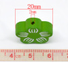 Picture of Wood Spacer Beads Flower At Random Mixed Pattern About 20mm x 20mm, Hole: Approx 2mm, 50 PCs