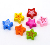 Picture of Wood Spacer Beads Pentagram Star At Random Mixed Sun Pattern About 15mm x 15mm, Hole: Approx 2mm, 100 PCs