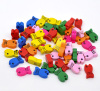 Picture of Wood Beads Cute Fish At Random Mixed About 19mm x 11mm, Hole: Approx 2mm, 100 PCs