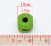 Picture of Wood Spacer Beads Cube At Random Mixed Message Pattern About 10mm x 9mm, Hole: Approx 3.6mm, 200 PCs