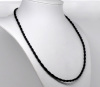 Picture of Polyester Braided Cord Necklace Black 50cm(19 5/8") long, 20 PCs