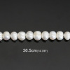 Picture of (Grade B) Natural Freshwater Cultured Pearl Beads Semi Baroque White About 9mm-10mm, Hole: Approx 0.5mm, 36.5cm long, 1 strand(Approx 42 PCs/Strand)