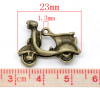 Picture of Zinc Metal Alloy 3D Charm Pendants Scooter Antique Bronze 23mm x17mm( 7/8" x 5/8"), 10 PCs