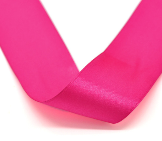 Picture of Polyester Easter Satin Ribbon Fuchsia 40.7mm(1 5/8"), 1 Roll(Approx 25 Yards/Roll)