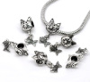Bild von European Stil Charm Großloch Dangling Perlen Antiksilber Katze Fisch 23x10mm, 20 Stücke