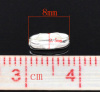 Bild von Eisen(Legierung) Kugelkettenverschluss (für 2mm-2.4mm Kugelkette) Versilbert 8mm x 3mm 500 Stück