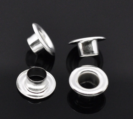 Brass European Style Beads Eyelets Grommets Cores Silver Plated (Fit Beads Hole: 5.5mm) 10mm x4.5mm, 500 PCs