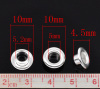 Изображение Медь Сердцевины для Бусин Посеребренные Годные для Стеклянных Бусин Пандора (Подходящие отверстия для шариков: 5.5mm)10mm x4.5mm( 3/8" x 1/8"),проданные 250 пар