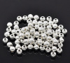 Picture of Zinc Based Alloy Spacer Beads Smooth Blank Ball Silver Plated About 6mm Dia, Hole:Approx 1.8mm, 100 PCs