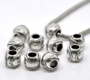 Picture of Zinc Metal Alloy European Style Large Hole Charm Beads Baseball Antique Silver About 11mm x 9mm, Hole: Approx 4.9mm, 20 PCs