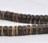 Picture of Brown Coconut Shell Rondelle Loose Beads 8mm 40cm, sold per packet of 4 strands