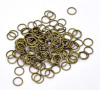 Picture of 1mm Iron Based Alloy Open Jump Rings Findings Round Antique Bronze 9mm Dia, 500 PCs