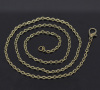 Picture of Link Cable Chain Necklace Antique Bronze 45.6cm(18") long, Chain Size: 3x2mm(1/8"x1/8"), 12 PCs