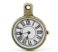 Imagen de Colgantes Aleación del Metal Del Zinc de Reloj Tono Bronce Rhinestone 23.0mm x 17.0mm, 20 Unidades 