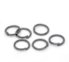 Picture of 0.7mm Iron Based Alloy Open Jump Rings Findings Round Gunmetal 7mm Dia, 1000 PCs