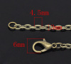 Picture of Link Cable Chain Necklace Antique Bronze 50.9cm(20") long, Chain Size: 4.5x3mm(1/8"x1/8"), 12 PCs