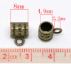 Bild von Zinklegierung European Stil Element Perlen Für European Armband Rund Becher Bronzefarbe 8mm x 6mm, 100 Stück