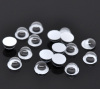 Picture of Plastic Toy Doll Making Craft Eyes Black & White 6mm(2/8") Dia, 2000 PCs