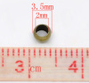 Picture of Brass Crimp Beads Round Antique Bronze About 3.5mm( 1/8") x 1.8mm( 1/8"), Hole: Approx 2mm, 500 PCs                                                                                                                                                           