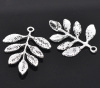 Picture of Antique Silver Color Leaf Shape Connectors 31x27mm, sold per packet of 30